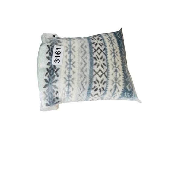 Loft Womens Fair Isle Sweater Medium White/Blue/Grey - Picture 6 of 6